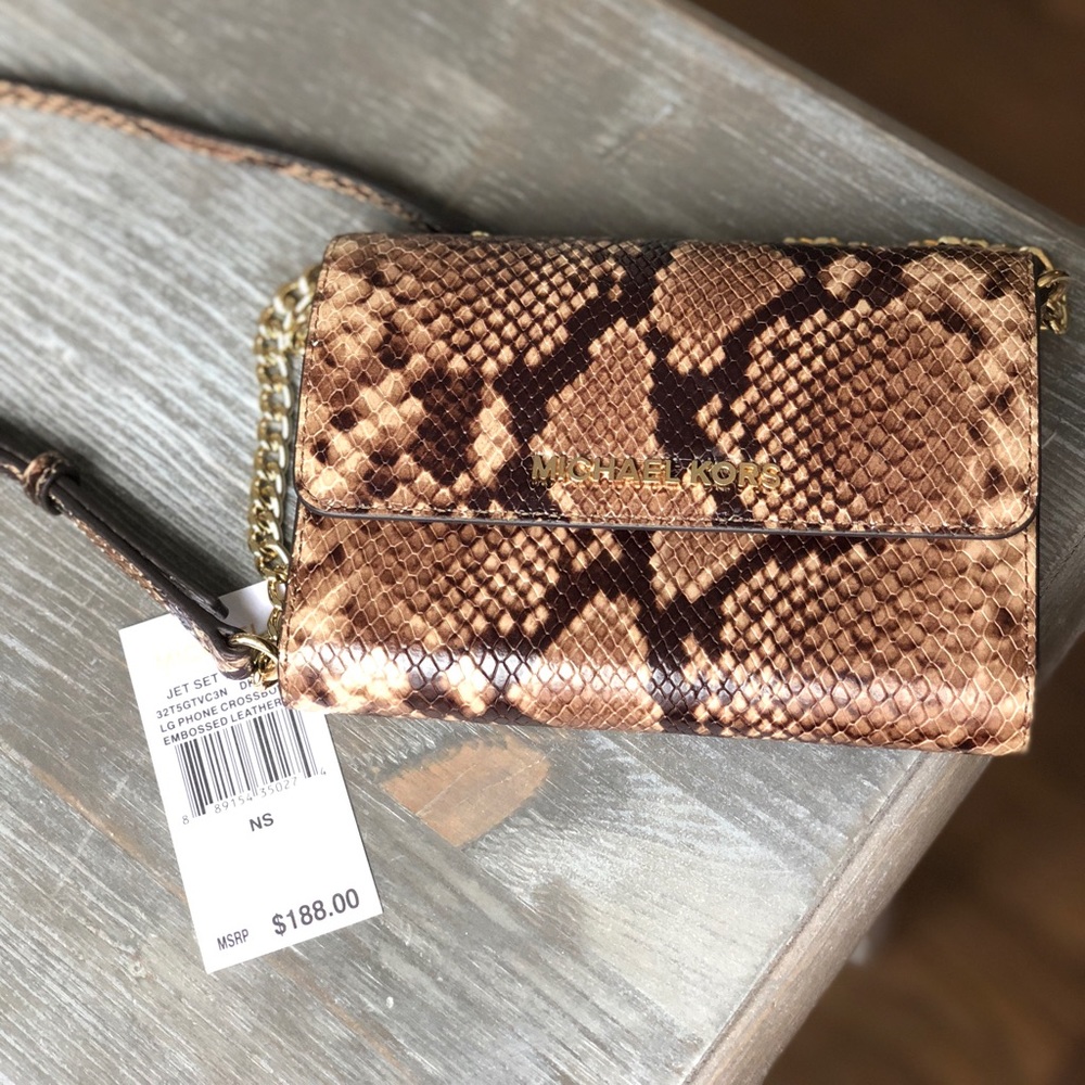 NWT Snake Embossed Michael Kors Crossbody